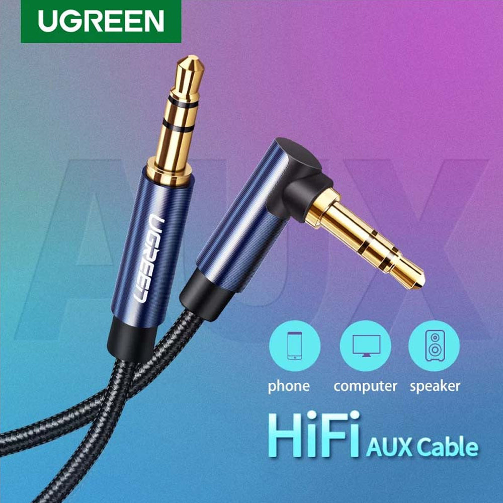UGREEN 60181 3.5mm Male to Male Aux Audio Cable - 2M Braided Cord