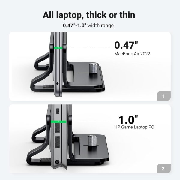 UGREEN 25706 Adjustable Aluminum Vertical Laptop Stand (New)
