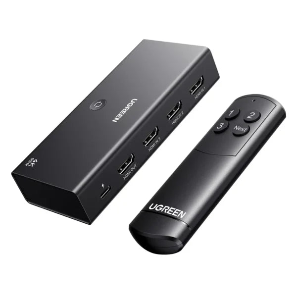 UGREEN 55857 3-Port 4K@60Hz HDMI Switch with Remote Control (New)