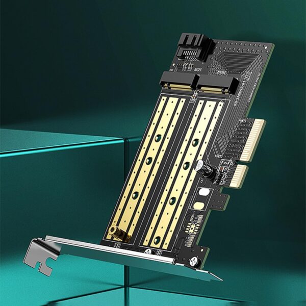 UGREEN 70504 Dual M.2 NVMe & SATA to PCIe 3.0 Card (New)