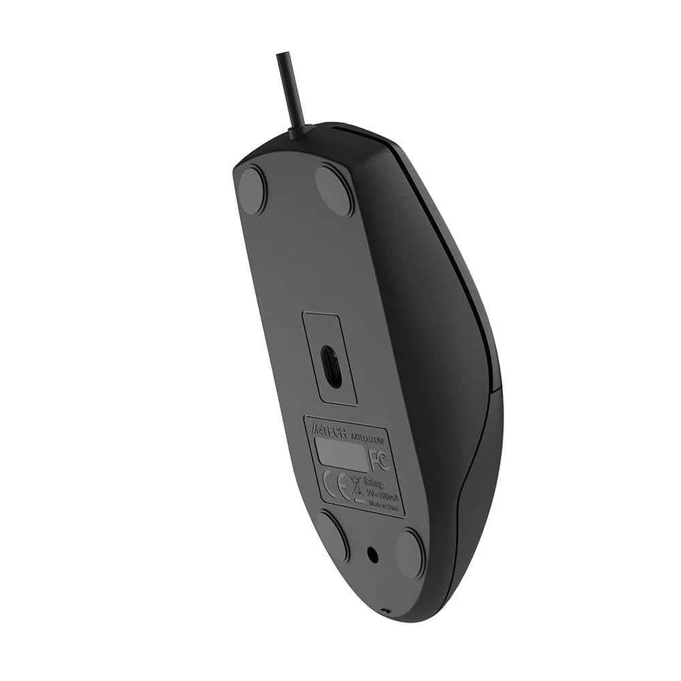A4Tech OP-330S Wired Optical Mouse | Silent Clicks | USB Connectivity