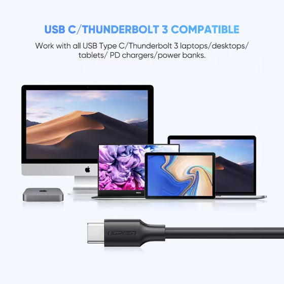UGREEN 20103 USB-C to Micro USB-B 3.0 Cable - 5Gbps High-Speed 1M Black