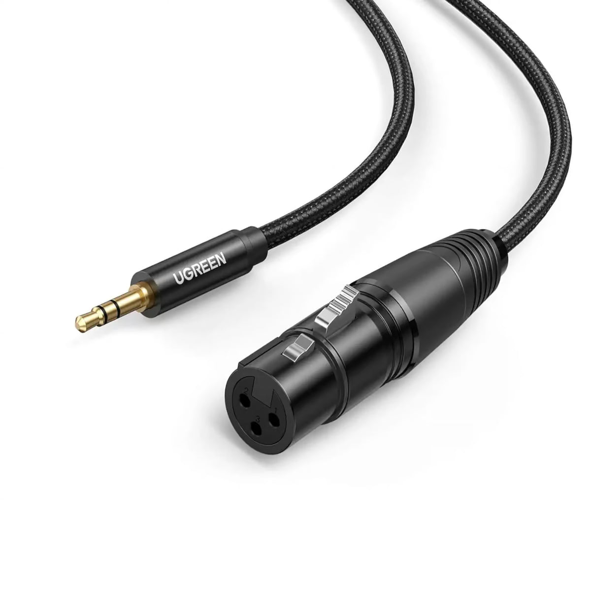 UGREEN 20244 3.5mm to XLR Audio Cable – 2m, Nylon Braided