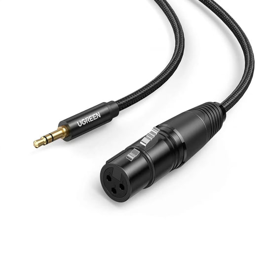 UGREEN 20244 3.5mm to XLR Audio Cable – 2m, Nylon Braided