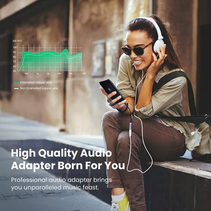 UGREEN 30756 Lightning to 3.5mm Headphone Adapter - Apple MFi Certified 10cm