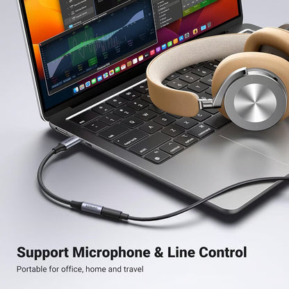 UGREEN 80154 USB-C to 3.5mm Audio Adapter - Hi-Fi DAC Braided 10CM