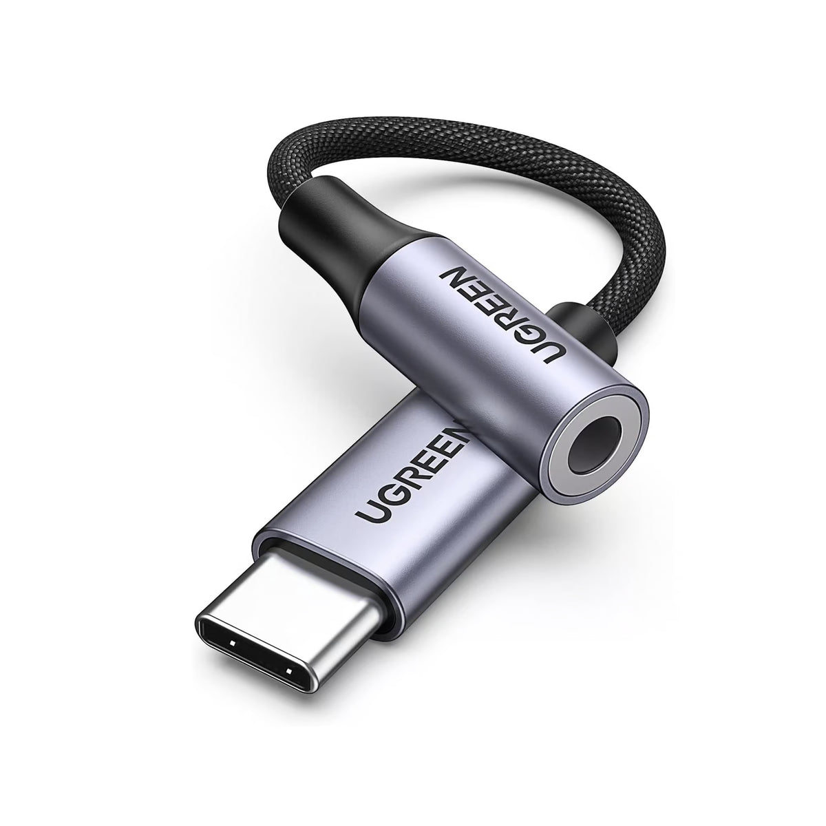 UGREEN 80154 USB-C to 3.5mm Audio Adapter - Hi-Fi DAC Braided 10CM