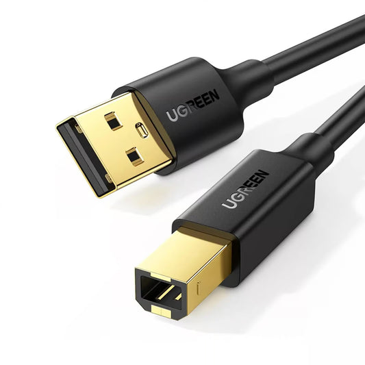 UGREEN USB cable with gold connectors on a white background