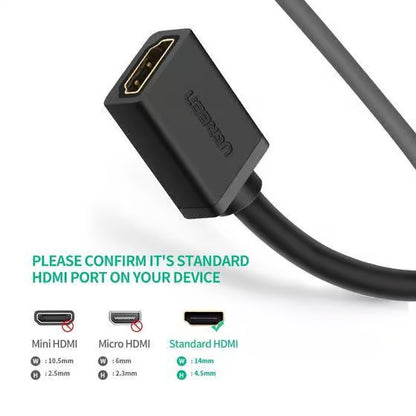 UGREEN 10145 - 3m HDMI Male to Female Extension Cable (New)