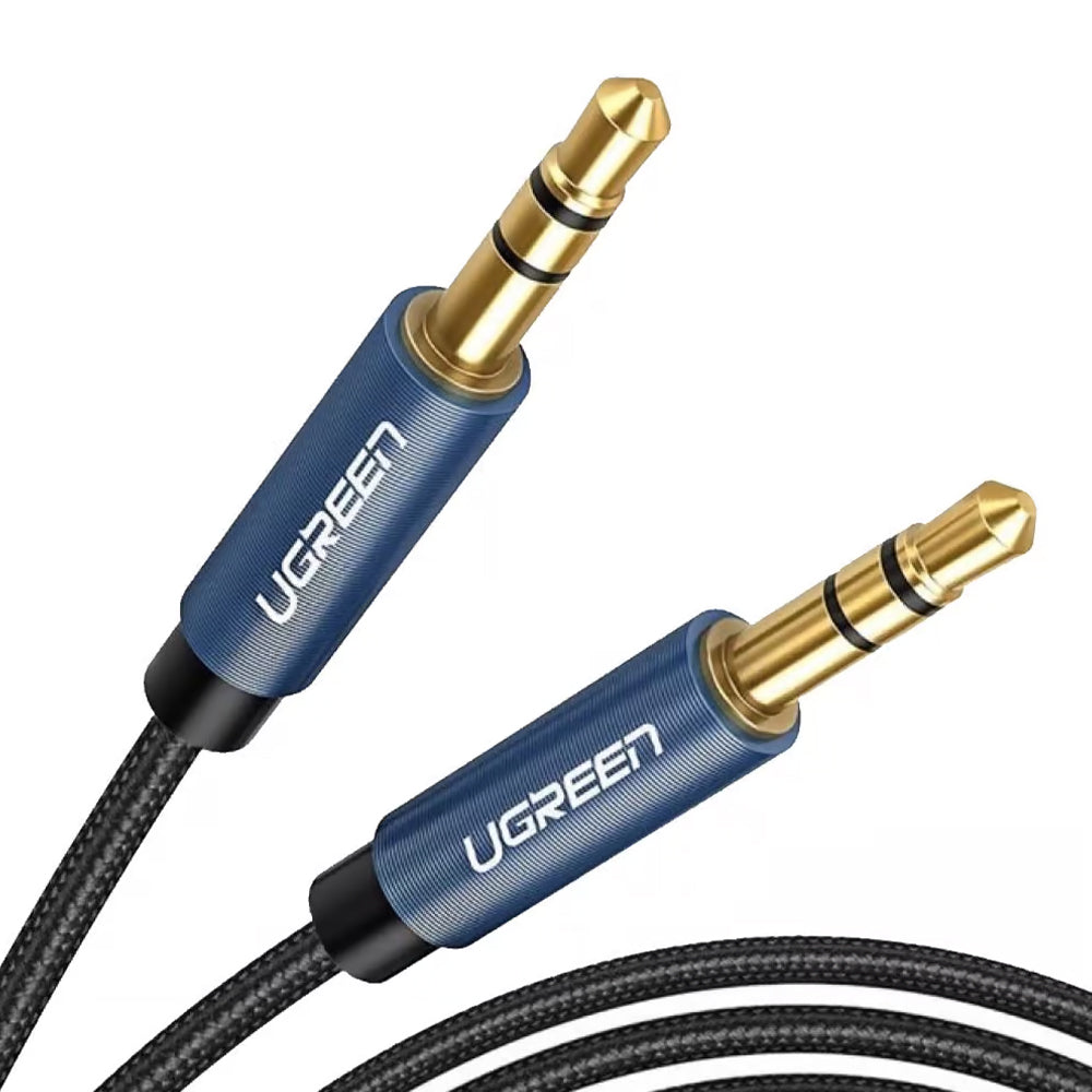 UGREEN 10686 3.5mm Male to Male Aux Audio Cable - 1.5M Braided Gold-Plated
