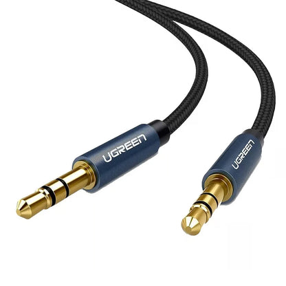 UGREEN 10686 3.5mm Male to Male Aux Audio Cable - 1.5M Braided Gold-Plated