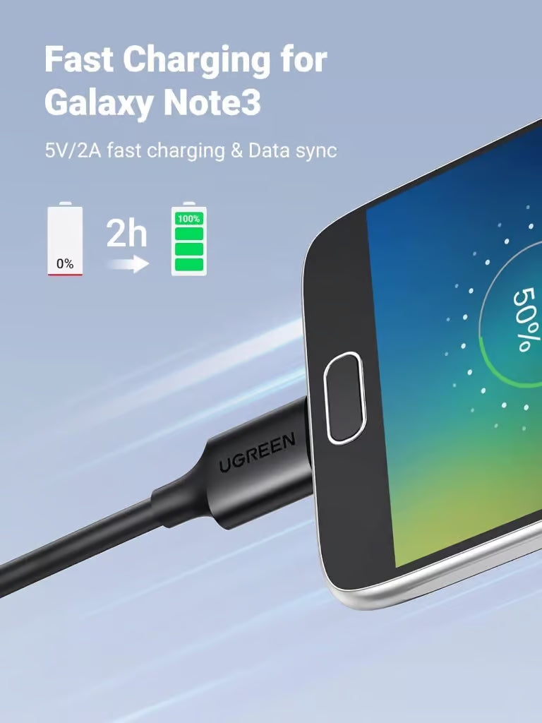 UGREEN 10841 - USB 3.0 A Male to Micro USB 3.0 Male Cable 1M (New)