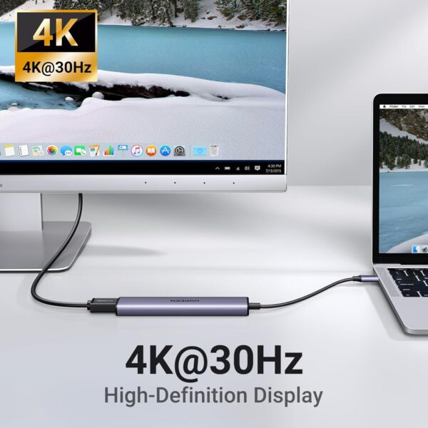 UGREEN 15495 5-in-1 USB-C Hub with 4K HDMI & 100W PD (New)