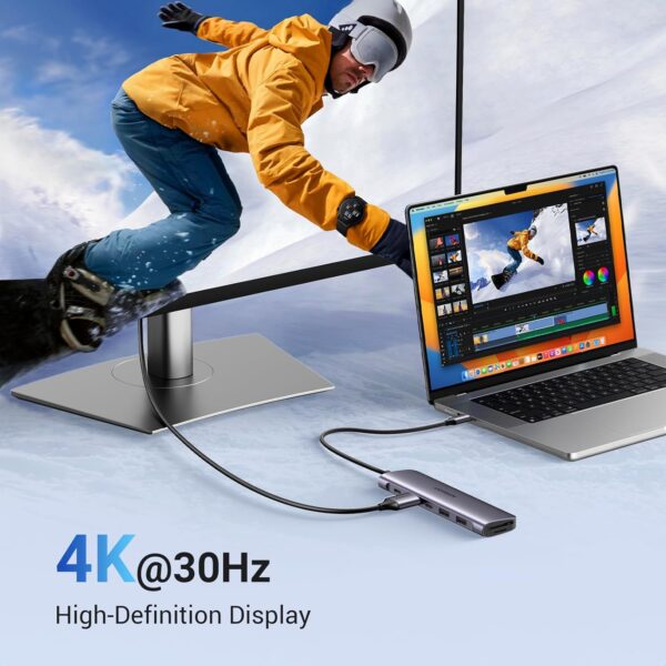 UGREEN 15214 7-in-1 USB-C Hub with 4K HDMI & SD/TF Readers (New)
