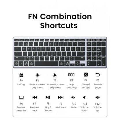 UGREEN 15258 Dual-Mode Ultra Slim Wireless Keyboard (New)