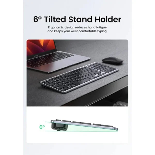 UGREEN 15258 Dual-Mode Ultra Slim Wireless Keyboard (New)