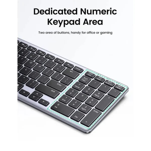 UGREEN 15258 Dual-Mode Ultra Slim Wireless Keyboard (New)