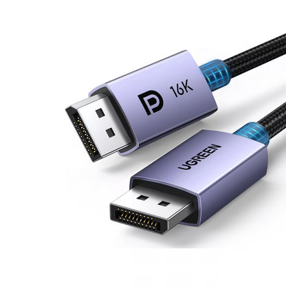 UGREEN DisplayPort 2.1 Cable 16K - 80Gbps VESA Certified Braided Cable 2m (Brand New)
