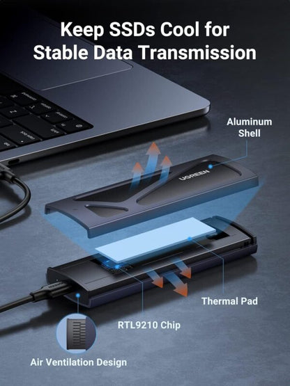 UGREEN 15512 CM578 M.2 NVMe 10Gbps Aluminum Caddy (New)