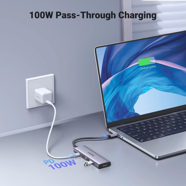 UGREEN 15597 5-in-1 USB-C Hub - 4K HDMI, 3x USB 3.0 & 100W PD (New)