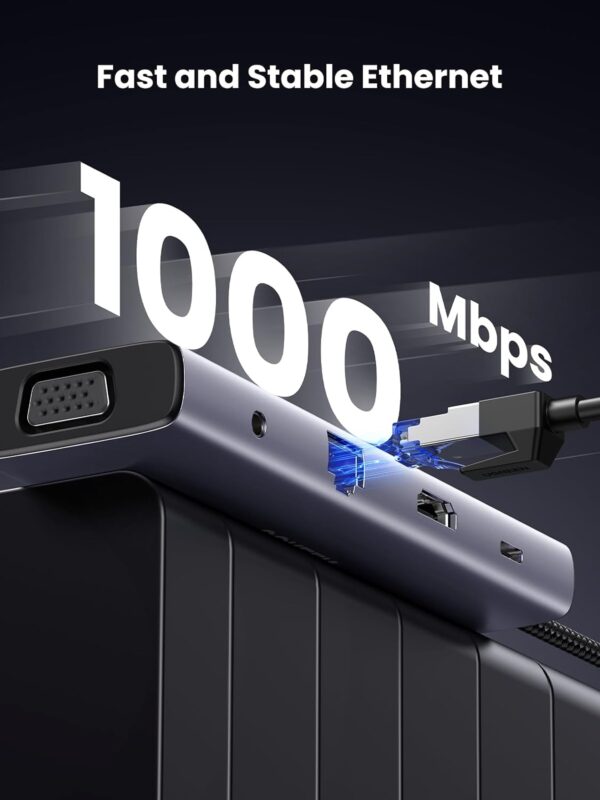 UGREEN 15601 10-in-1 USB-C Dual Monitor Hub with HDMI & VGA (New)