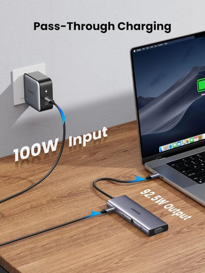 UGREEN 15601 10-in-1 USB-C Dual Monitor Hub with HDMI & VGA (New)