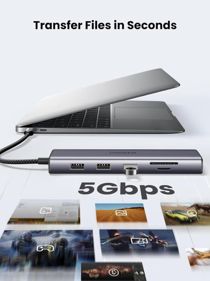 UGREEN 15601 10-in-1 USB-C Dual Monitor Hub with HDMI & VGA (New)