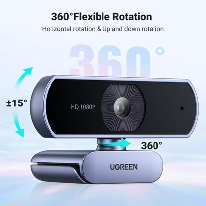 UGREEN 15728 1080P USB HD Webcam with Built-in Mic (New)