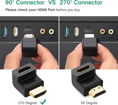 UGREEN 20110 Gold-Plated 4K HDMI Male to Female Adapter (New)