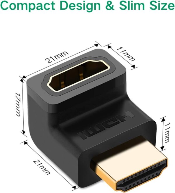 UGREEN 20110 Gold-Plated 4K HDMI Male to Female Adapter (New)