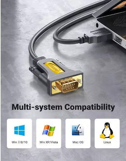 UGREEN 20222 - USB 2.0 to DB9 RS-232 Serial Male Adapter Cable 2m (New)