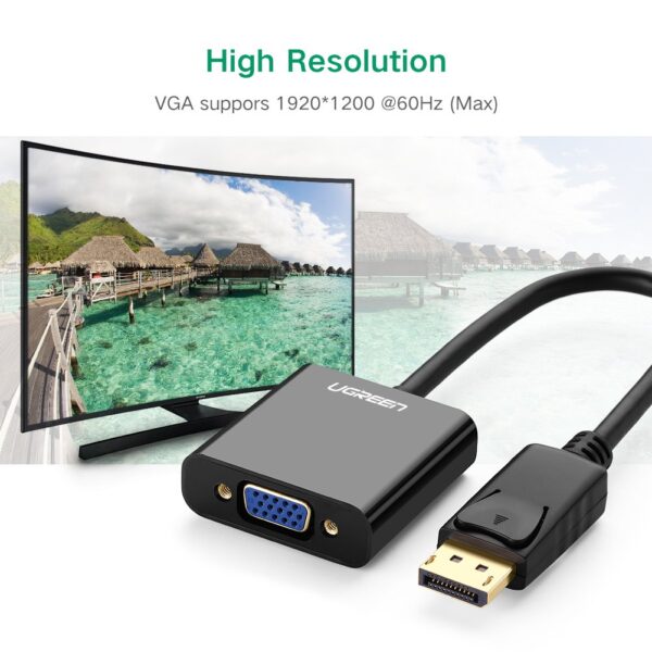UGREEN 20415 DisplayPort to VGA Female 1080P Converter (New)