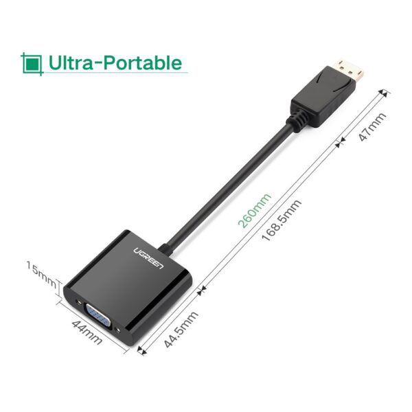 UGREEN 20415 DisplayPort to VGA Female 1080P Converter (New)