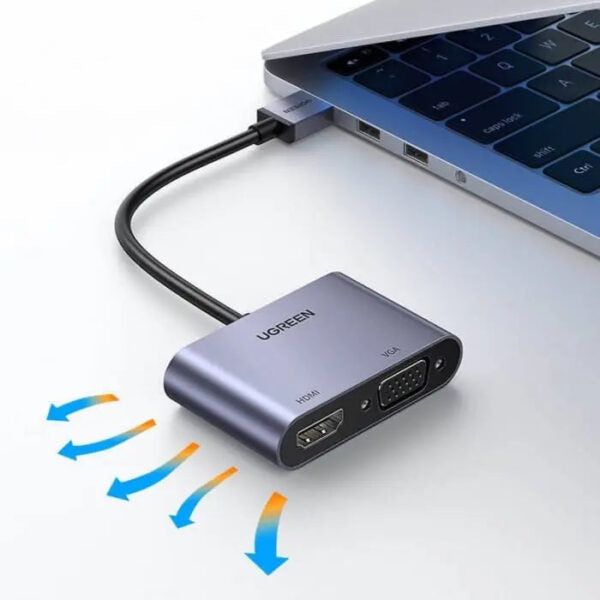 UGREEN 20518 USB 3.0 to HDMI & VGA Dual-Screen Display Converter (New)