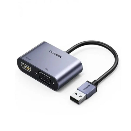 UGREEN 20518 USB 3.0 to HDMI & VGA Dual-Screen Display Converter (New)