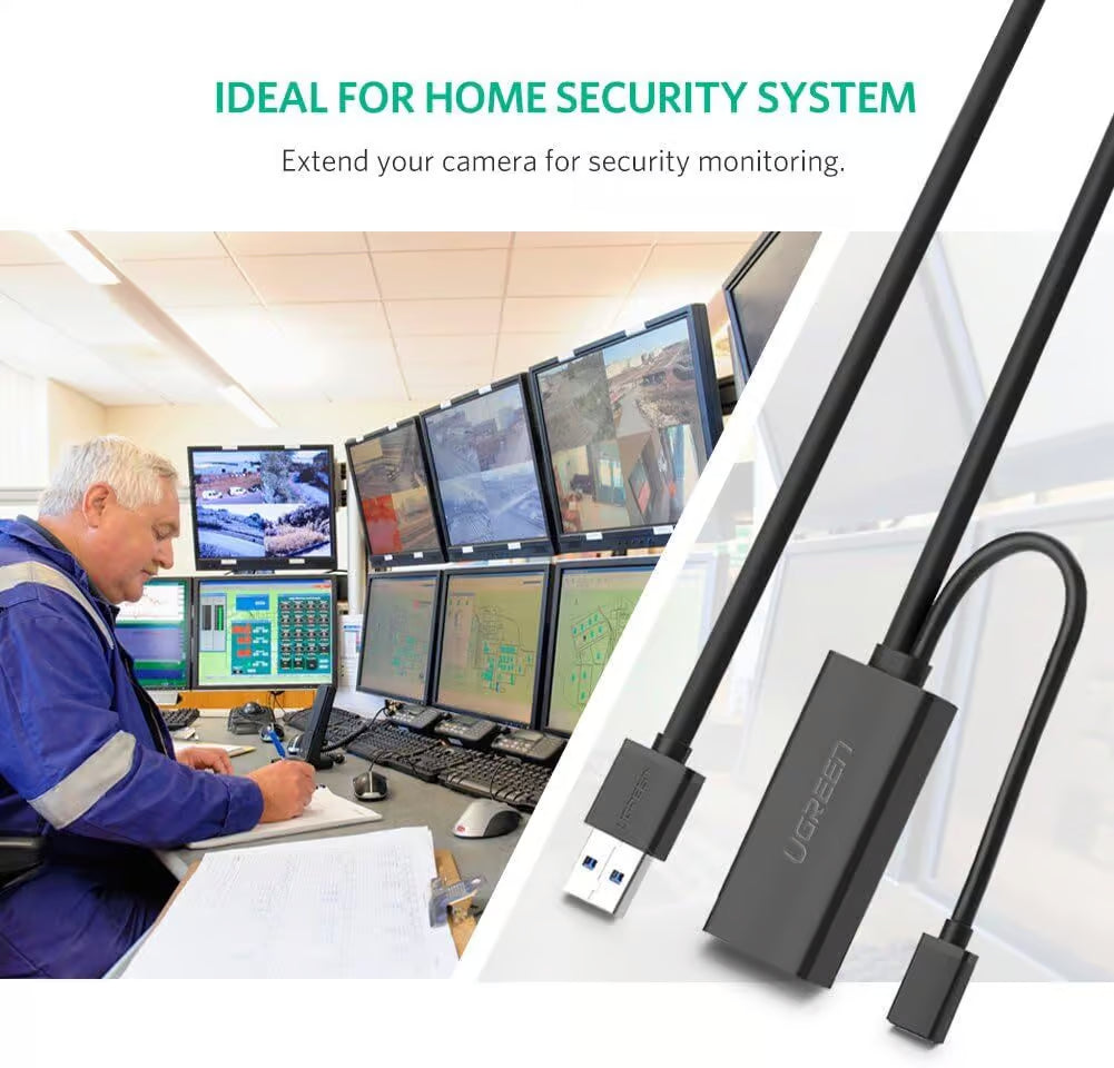 UGREEN 20826 USB 3.0 Active Extension Cable with Signal Booster - 5M (Brand New)