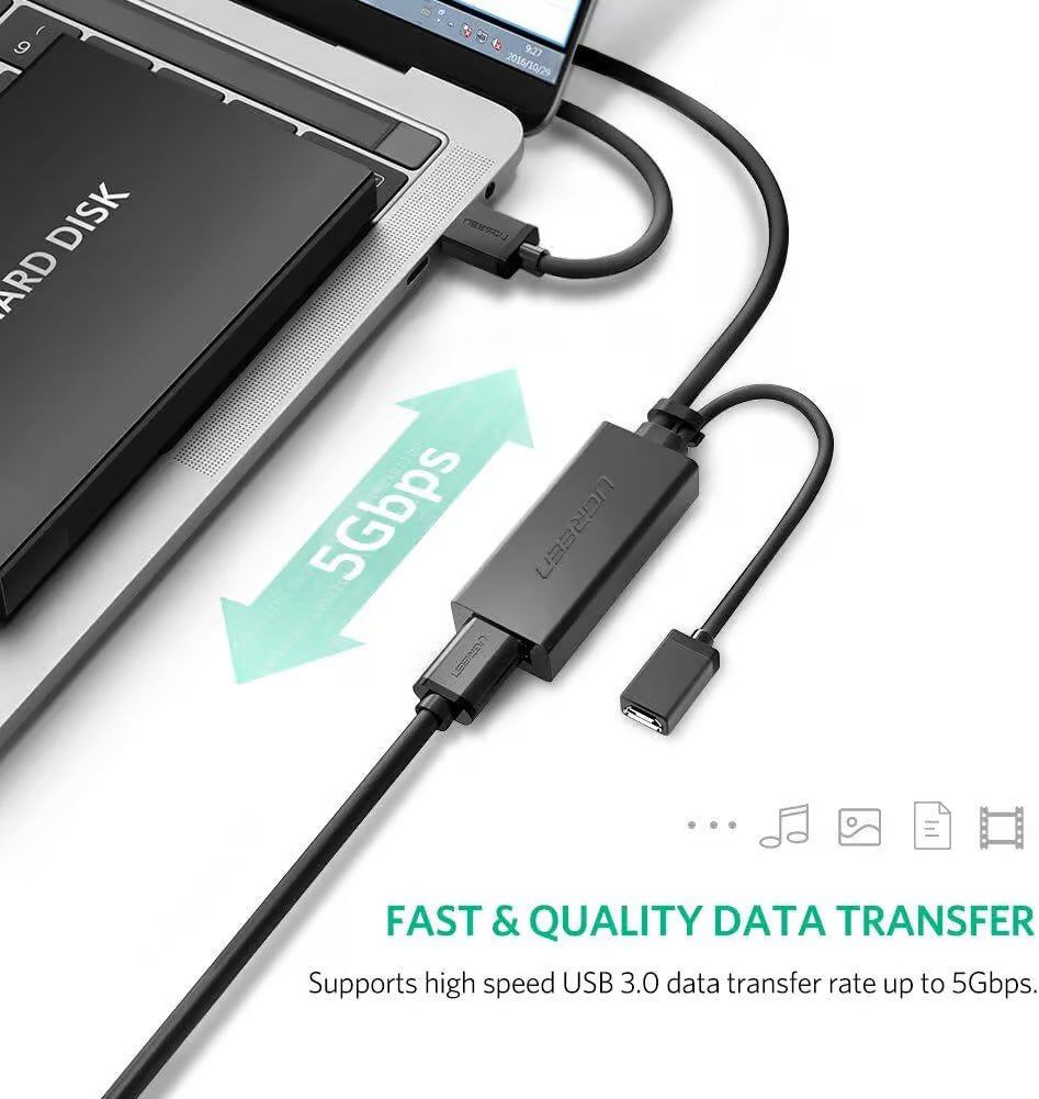 UGREEN 20826 USB 3.0 Active Extension Cable with Signal Booster - 5M (Brand New)