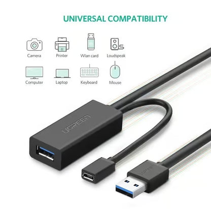 UGREEN 20827 USB 3.0 Active Extension Cable 10m - High Speed 5Gbps with Signal Booster (Brand New)