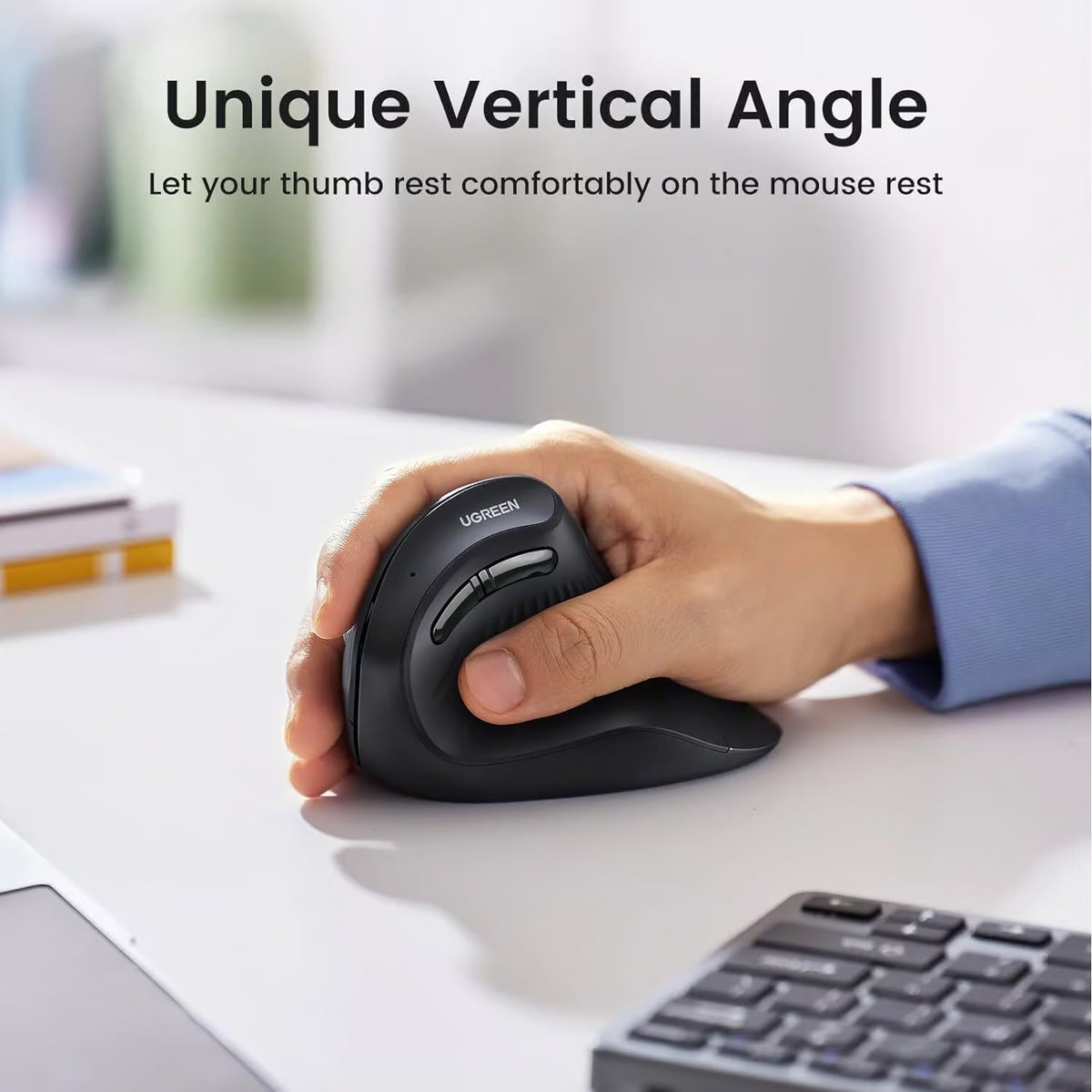 UGREEN 25444 Multi-Mode Vertical Ergonomic Mouse (New)