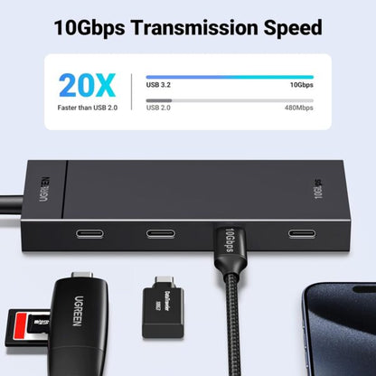 UGREEN 35584 4-Port USB-C 10Gbps SuperSpeed Hub (New)