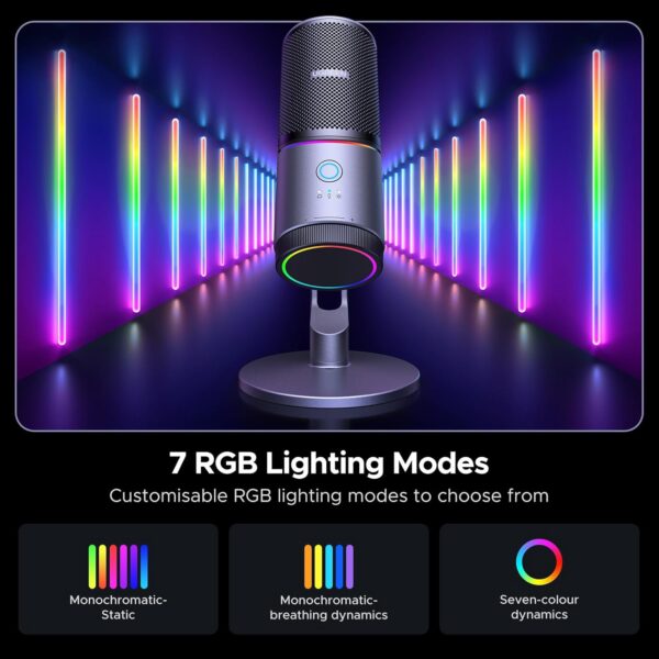 UGREEN 35629 RGB Cardioid USB Streaming Microphone (New)