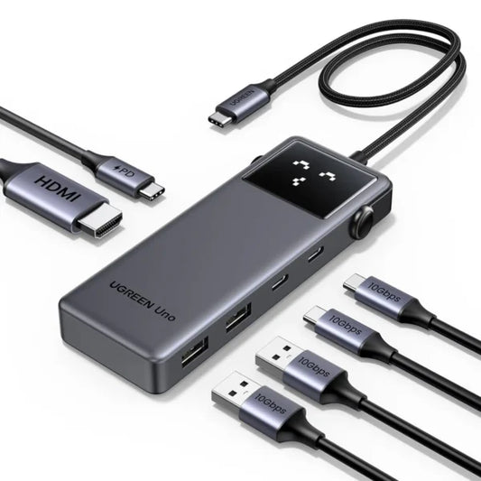 UGREEN 35998 Uno 6-in-1 USB-C Hub - 10Gbps & 4K@60Hz HDMI (New)