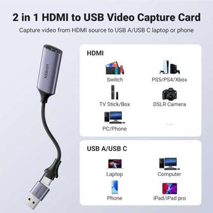 UGREEN 40189 Full HD 1080P HDMI Video Capture Card (New)