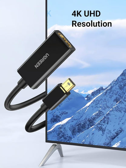 UGREEN 40360 Mini DisplayPort to HDMI Adapter - 4K Ultra HD 30Hz Compact Display Converter (Brand New)