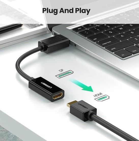 UGREEN 40363 DisplayPort to HDMI Adapter 4K Video Converter (New)