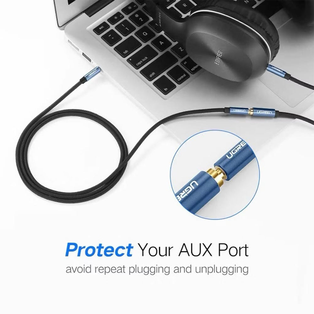 UGREEN 40675 3.5mm AUX Audio Extension Cable – Male to Female, 2m
