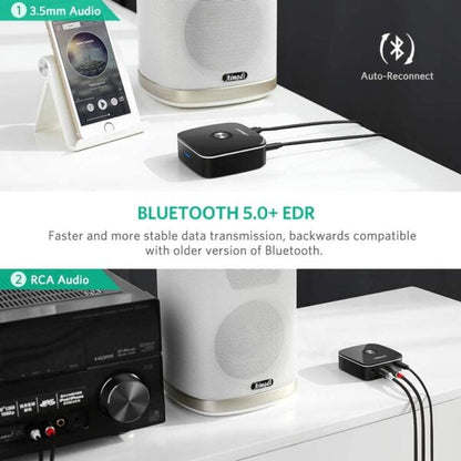 UGREEN 40759 Bluetooth 5.1 Audio Receiver with 3.5mm & 2RCA (New)