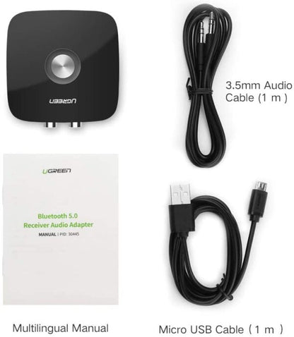 UGREEN 40759 Bluetooth 5.1 Audio Receiver with 3.5mm & 2RCA (New)