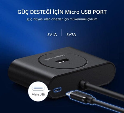 UGREEN 40850 USB 3.0 4-Port Hub with 1m Cable (New)