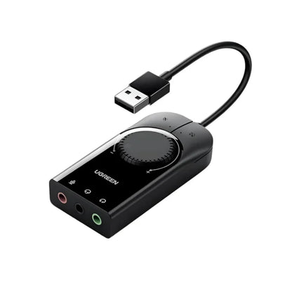 UGREEN 40964 USB to 3.5mm External Stereo Sound Adapter 15cm (New)